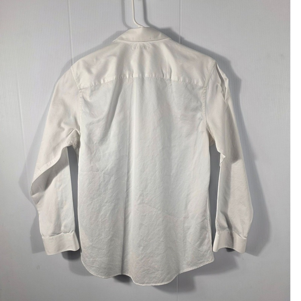 ZARA Man White Textured Slim Fit Long Sleeve Button Down Dress Shirt XL - Picture 2 of 6